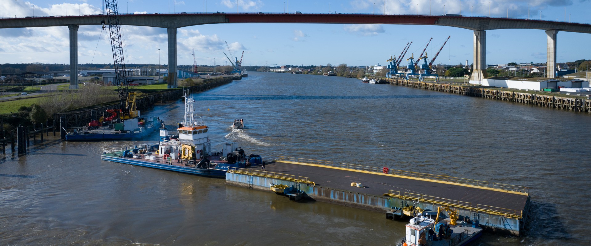 Parada técnica del pontón ro-ro Cheviré en Saint-Nazaire